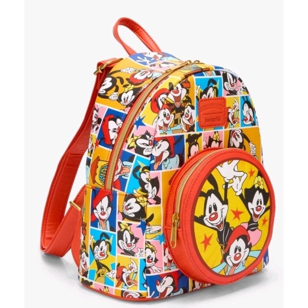 NWT Loungefly Animaniacs Characters Cartoon Grid Mini Backpack Nostalgia Retro